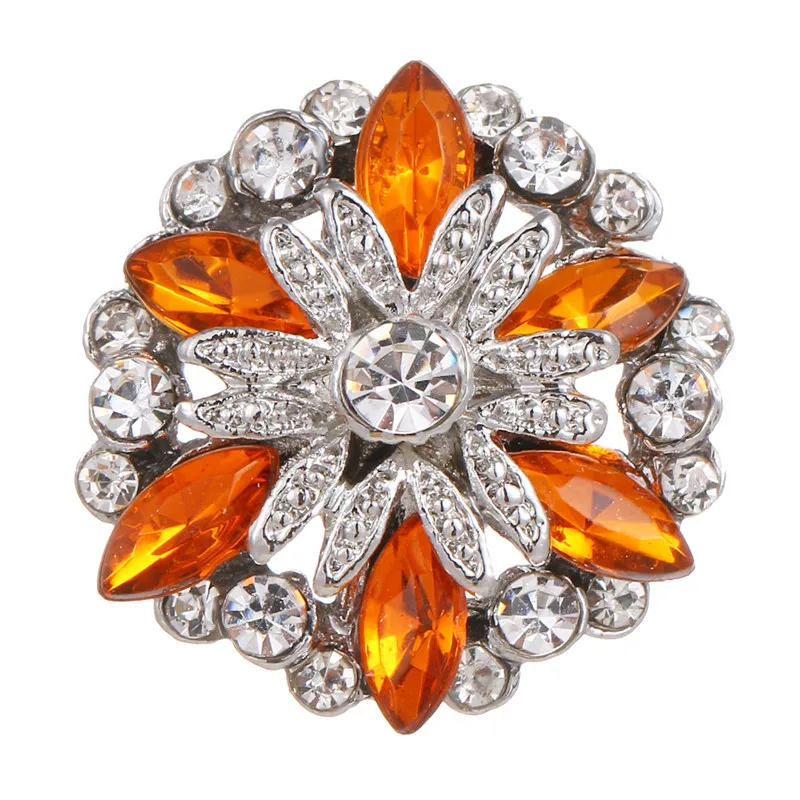 Snap Jewelry 18mm Snap Buttons Luxury Hexagon Orange Rhinestone Metal Flower Snaps Buttons for Snap Bracelet Bangle
Snap Jewelry 18mm Snap Buttons Luxury Hexagon Orange Rhinestone Metal Flower Snaps Buttons for Snap Bracelet Bangle