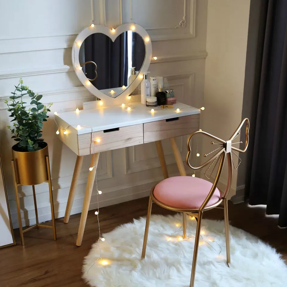 Modern Minimalist Bedroom Backrest Princess Nail Makeup Chair Ins Bow Net Red Girl Heart Dresser Stoo
Modern Minimalist Bedroom Backrest Princess Nail Makeup Chair Ins Bow Net Red Girl Heart Dresser Stoo