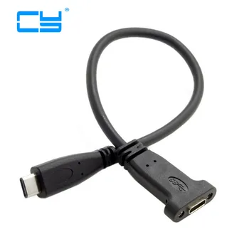 USB-C USB 3.1 Type C Male to Female Extension Data Cable with Panel Mount Screw Hole 20CM
USB-C USB 3.1 Type C Male to Female Extension Data Cable with Panel Mount Screw Hole 20CM