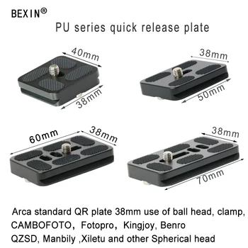 Arca swiss Quick release PU40 PU50 PU60 PU70 Aluminum Camera QR Plate 38MM Fast Mounting Plate for Tripod Ball head
Arca swiss Quick release PU40 PU50 PU60 PU70 Aluminum Camera QR Plate 38MM Fast Mounting Plate for Tripod Ball head