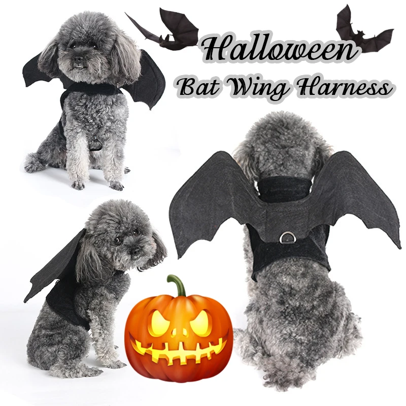 Halloween Bat Wing Dog Harness for Halloween Party Dog Costume Cosplay Vest Harnesses For Dogs Funny Pet Products Accessories
Halloween Bat Wing Dog Harness for Halloween Party Dog Costume Cosplay Vest Harnesses For Dogs Funny Pet Products Accessories