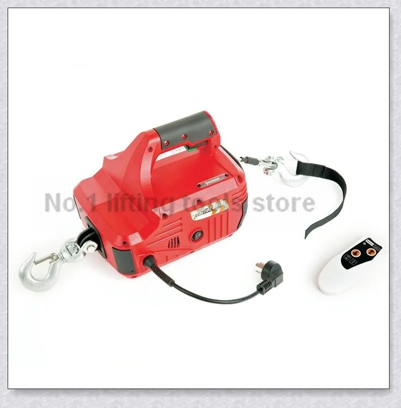 Mini electric hoist / 220V wireless remote control / small household crane / hoist winch 100-450kg wire rope 4.6M
Mini electric hoist / 220V wireless remote control / small household crane / hoist winch 100-450kg wire rope 4.6M