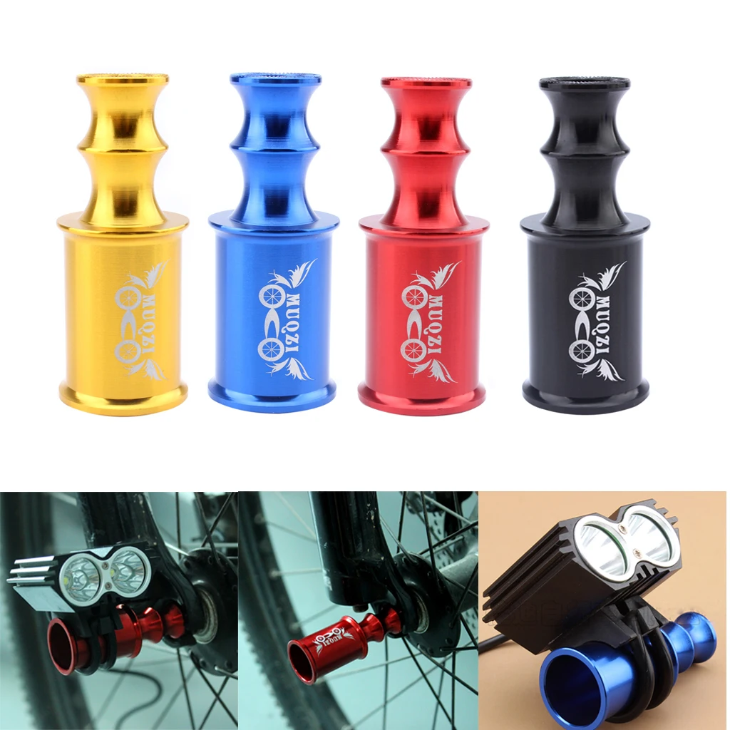 Aluminium Alloy Bicycle Bike Hub Quick Release Axis Wheel Lamp Holder Flashlight Grip Bracket Rear Wheel Derailleur Protection Aluminium Alloy Bicycle Bike Hub Quick Release Axis Wheel Lamp Holder Flashlight Grip Bracket Rear Wheel Derailleur Protection