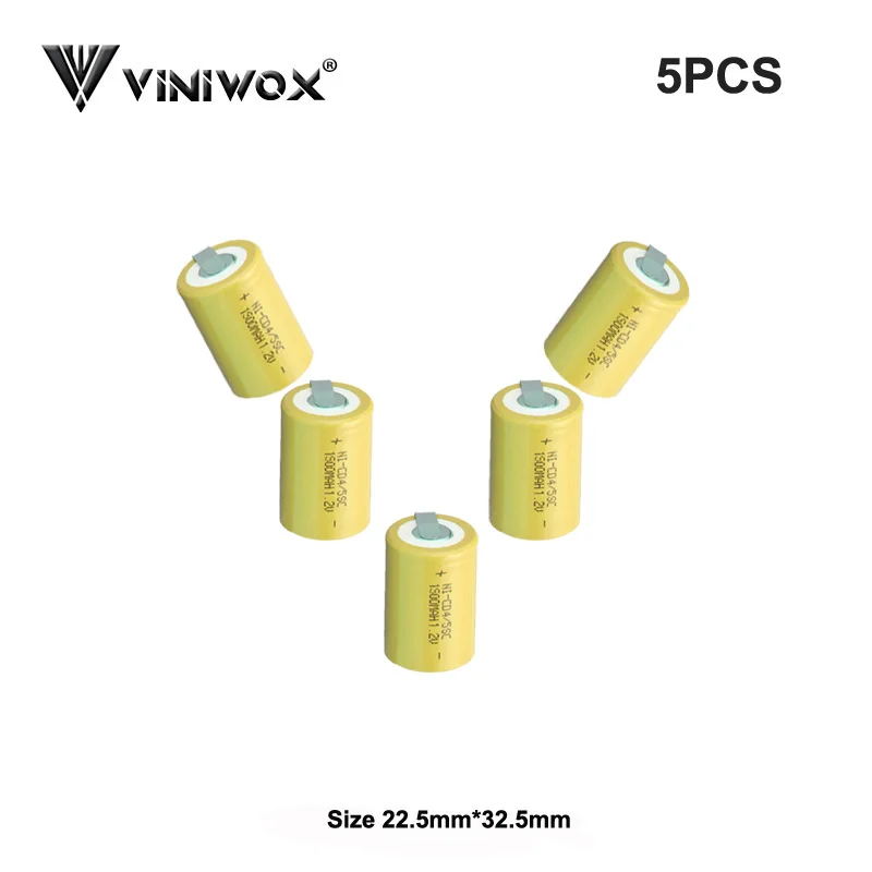 1500mAh Ni-CD 4/5SC 1.2V Rechargeable Batteries for Electric Flashlight Power Bank Tool Battery NICD Cell New Accumulator | Электроника
