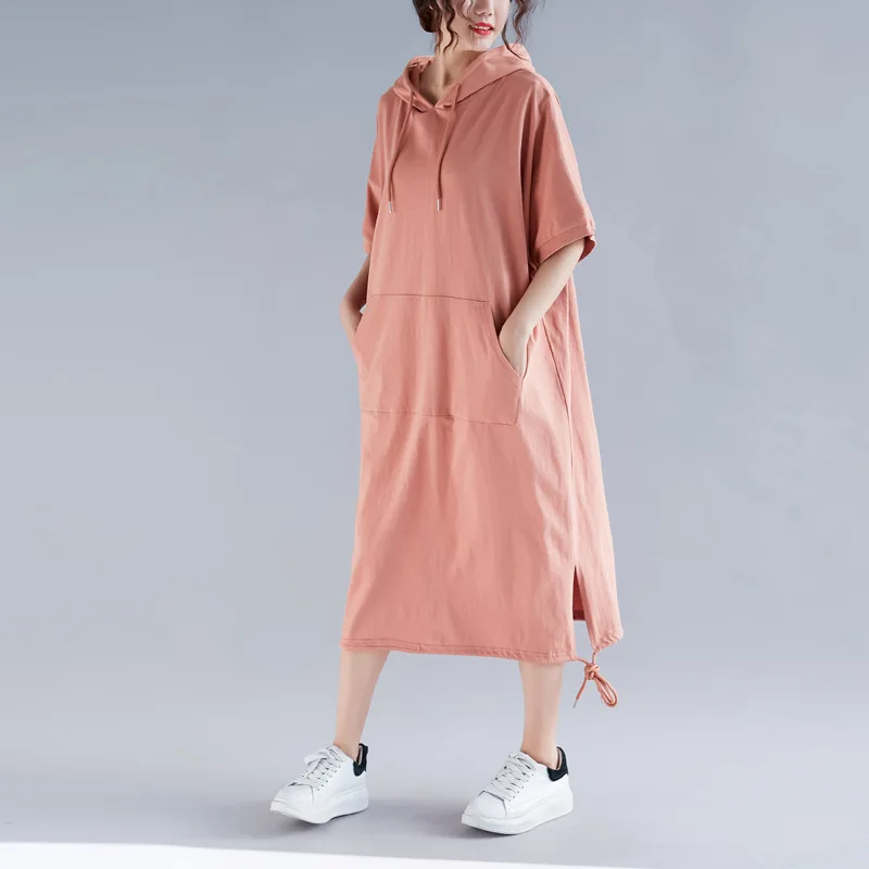 Johnature Spring Summer 2019 New Hoodies Solid Color Hooded Collar Loose Half Sleeve Casual Korean Long Pockets Sweatshirts
Johnature Spring Summer 2019 New Hoodies Solid Color Hooded Collar Loose Half Sleeve Casual Korean Long Pockets Sweatshirts