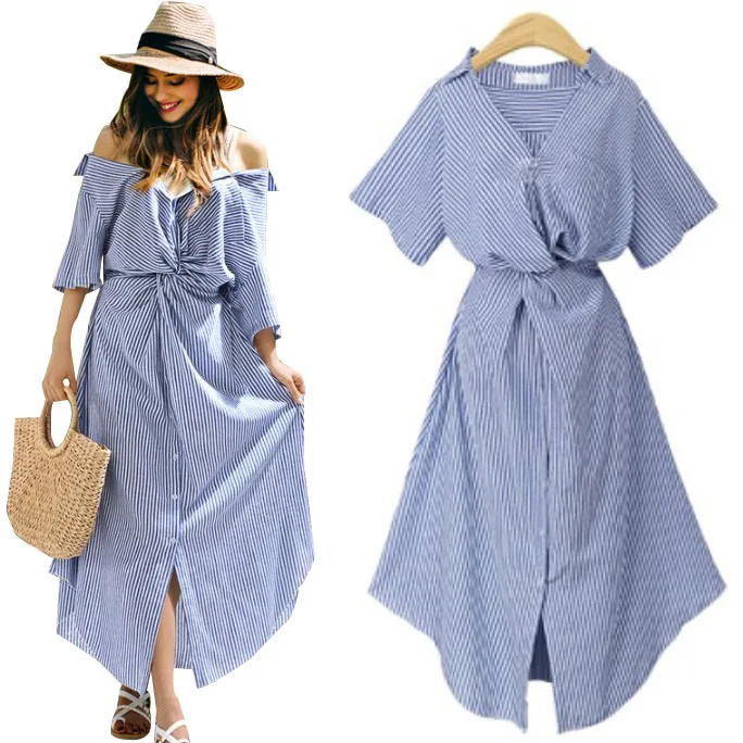 Vadim Rushed Women Free Shipping 2019 Summer New Large Size Women's Stripes One-shoulders Twisted Flowers Short-sleeved Dresses
Vadim Rushed Women Free Shipping 2019 Summer New Large Size Women's Stripes One-shoulders Twisted Flowers Short-sleeved Dresses