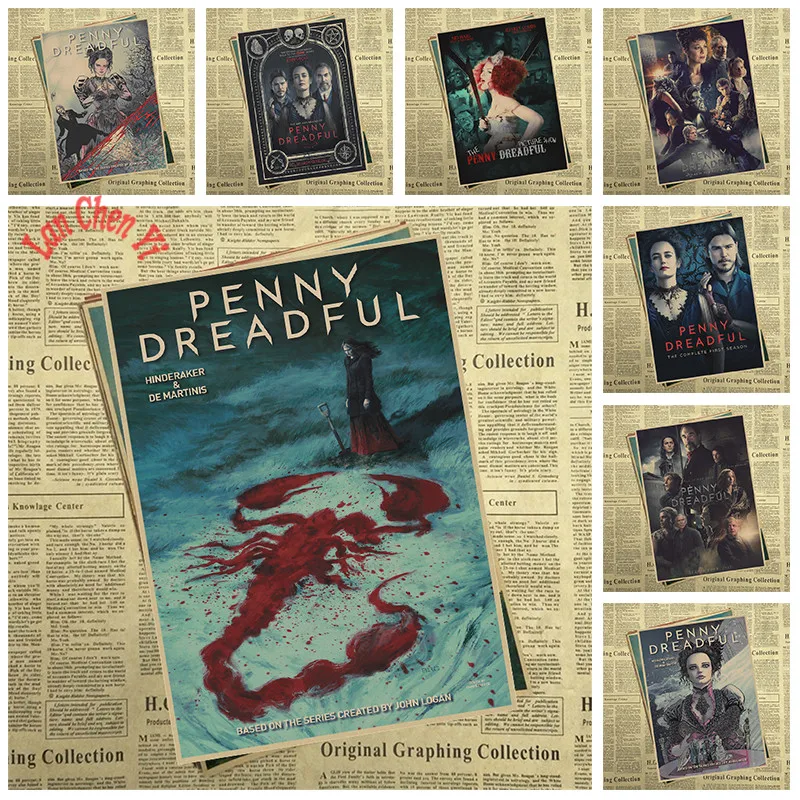 Horror TV play Penny Dreadful Kraft Paper Poster Cafe Creative wallpaper Interior Decoration
Horror TV play Penny Dreadful Kraft Paper Poster Cafe Creative wallpaper Interior Decoration