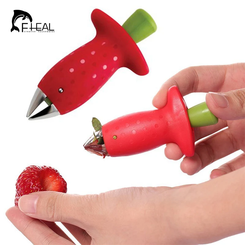 

FHEAL Strawberry Hullers Fruits Digging Tools Tomato Nuclear Corers Stalks Stem Remover Fruit Knife Kitchen Accessories