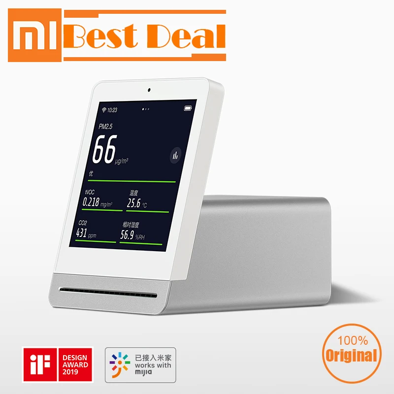 Xiaomi Mijia Clear Grass Air Detector 3.1''IPS Touch Screen Comprehensive Monitor PM2.5 APP Control Indoor Outdoor Air Detector
Xiaomi Mijia Clear Grass Air Detector 3.1''IPS Touch Screen Comprehensive Monitor PM2.5 APP Control Indoor Outdoor Air Detector