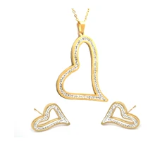 2018 Romantic Heart Shape Pendant&Earrings Necklaces Stainless Steel Jewelry Sets Set For Women Wedding Party Engagement Jewelry
2018 Romantic Heart Shape Pendant&Earrings Necklaces Stainless Steel Jewelry Sets Set For Women Wedding Party Engagement Jewelry
