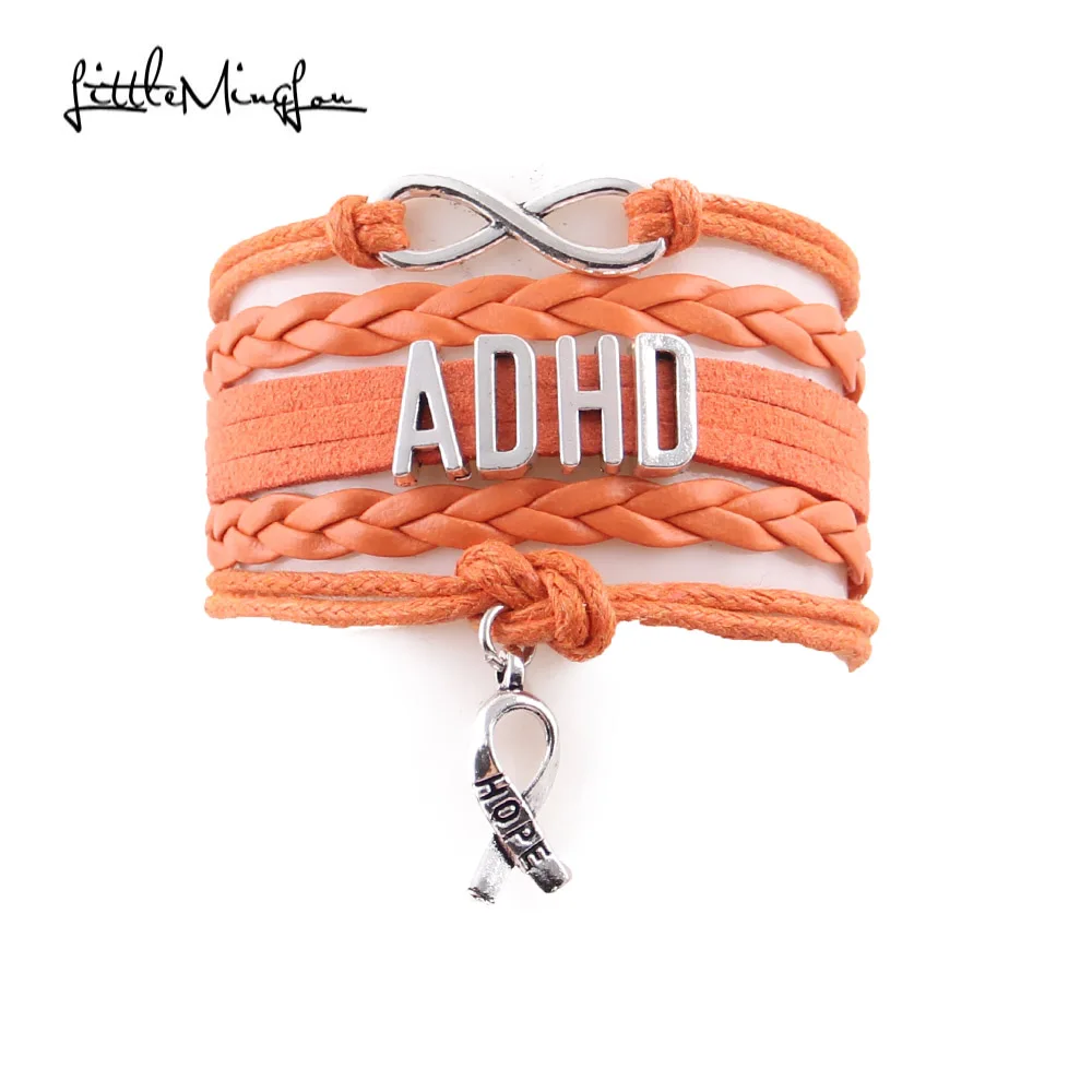 Little Minglou Infinity Hope Infinity ADHD Bracelet Ribbon Charm Awareness Leather Men Bracelets & Bangles For Women Jewelry
Little Minglou Infinity Hope Infinity ADHD Bracelet Ribbon Charm Awareness Leather Men Bracelets & Bangles For Women Jewelry