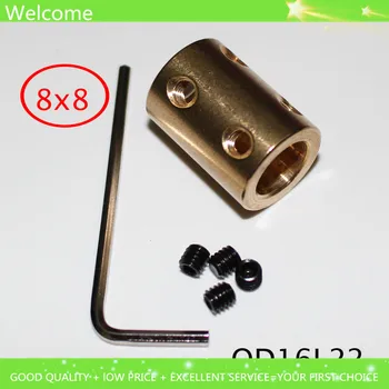 5sets OD16L22 8x8mm Brass Rigid Tube Coupler 8mm to 8mm Stepper Motor Flexible Coupling Accessories for Mold Metal Mechanical
5sets OD16L22 8x8mm Brass Rigid Tube Coupler 8mm to 8mm Stepper Motor Flexible Coupling Accessories for Mold Metal Mechanical