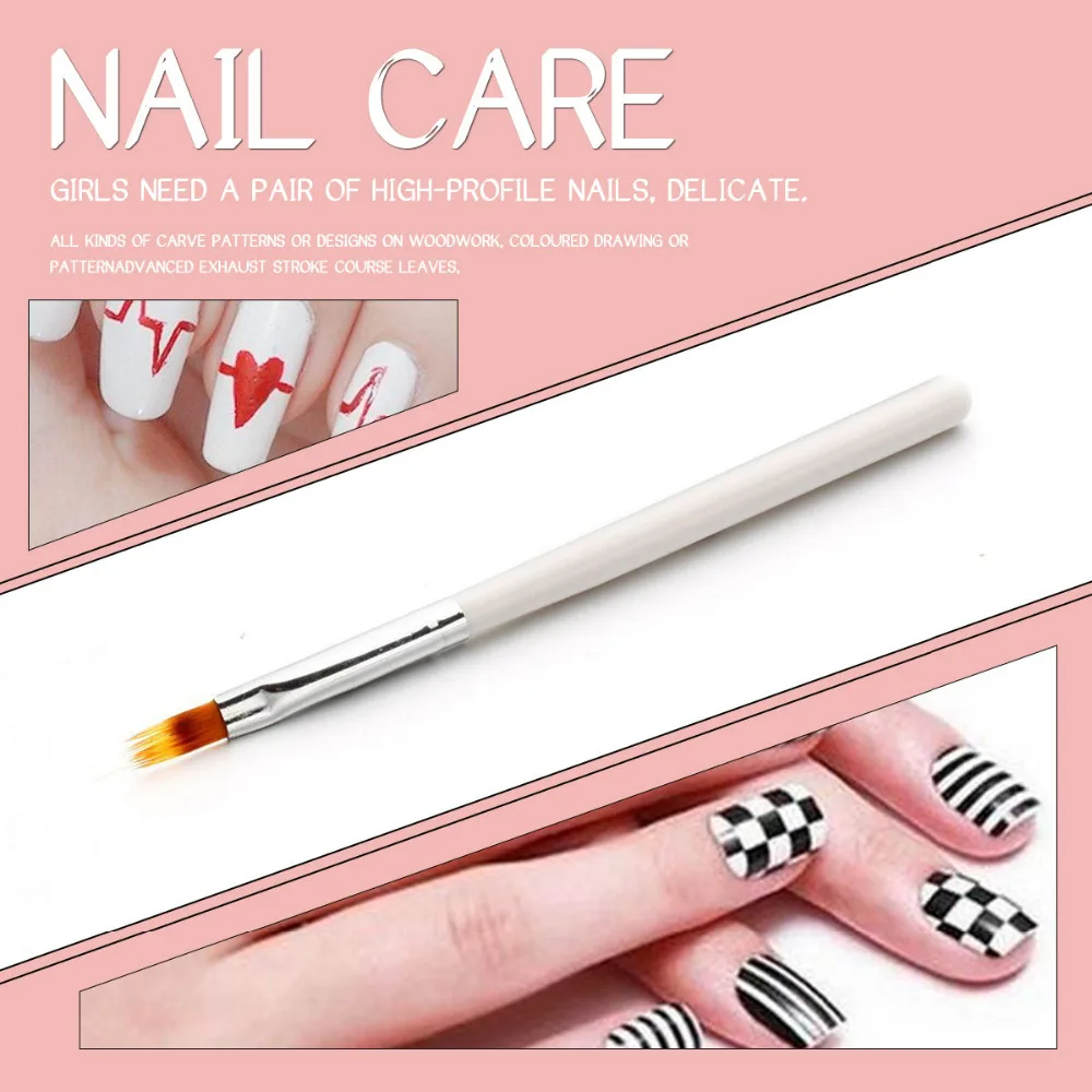 New Gradient Painting Pen Nail Art Drawing Brush White Wooden Acrylic Handle Manicure Tool 2018
New Gradient Painting Pen Nail Art Drawing Brush White Wooden Acrylic Handle Manicure Tool 2018