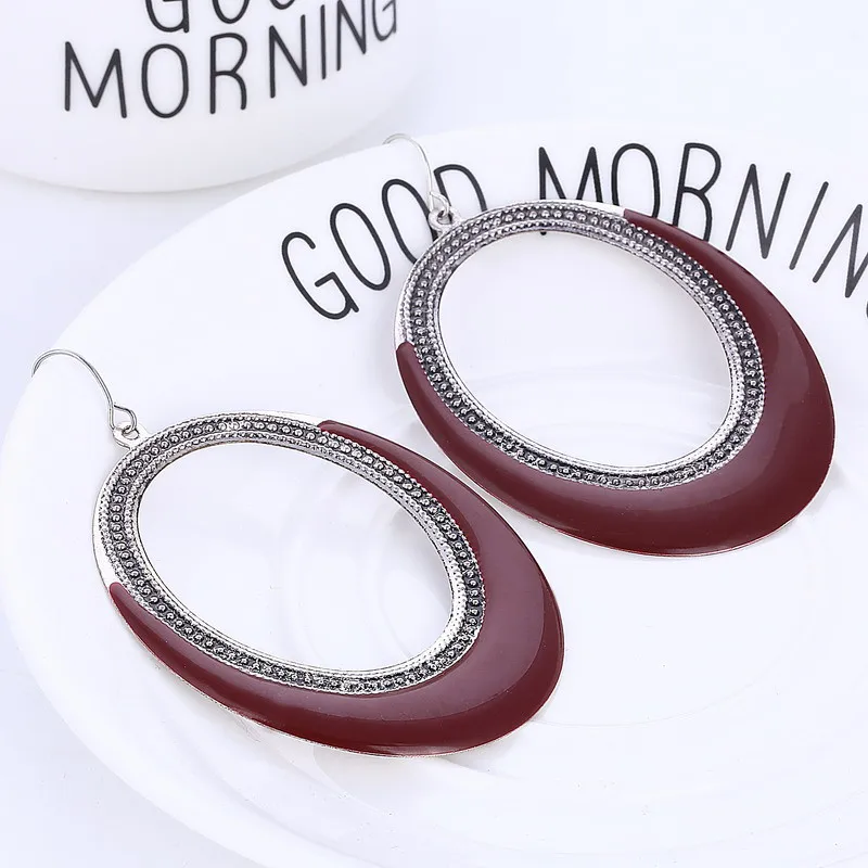 2019 New Dangle Ellipse Enamel Red Earrings Women Long Geometric Unique Big Earrings Pendientes Bijoux Boucle D'oreille Femme
2019 New Dangle Ellipse Enamel Red Earrings Women Long Geometric Unique Big Earrings Pendientes Bijoux Boucle D'oreille Femme