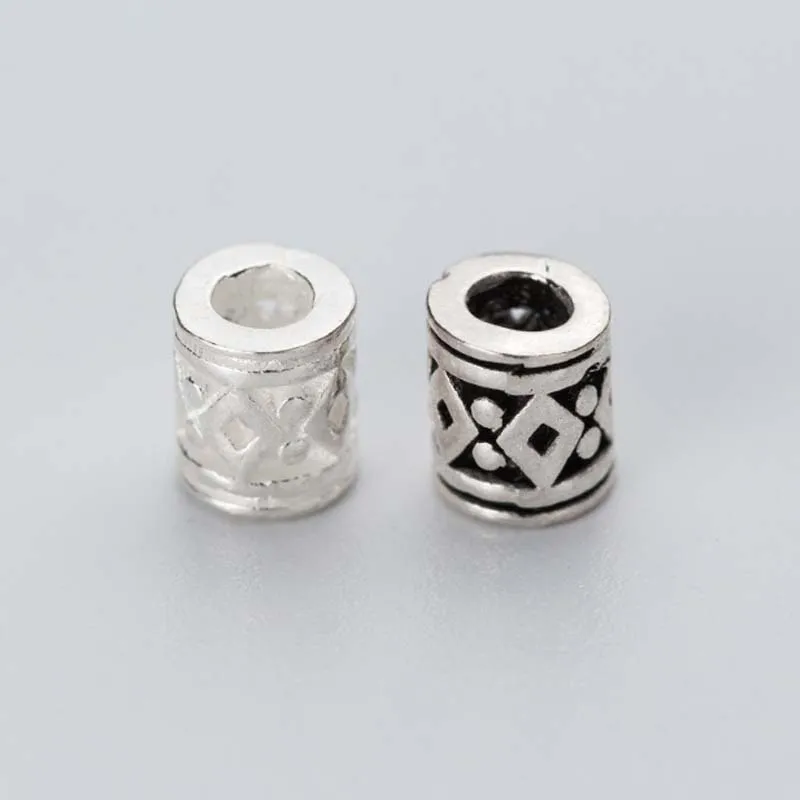2pcs/lot Vintage Big Hole Cylinder Spacer Beads 5x5.5mm Hand Made Craft 925 Sterling Silver Tube Beads DIY Jewelry Make Bracelet
2pcs/lot Vintage Big Hole Cylinder Spacer Beads 5x5.5mm Hand Made Craft 925 Sterling Silver Tube Beads DIY Jewelry Make Bracelet