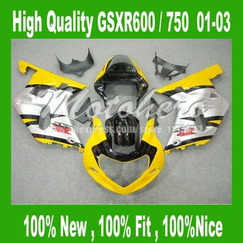 for SUZUKI GSXR 600 01 02 03 GSXR750 01 02 03 K1 GSXR600 750 01 02 03 Fairing kits Yellow silver black Hi-quality Fairings
for SUZUKI GSXR 600 01 02 03 GSXR750 01 02 03 K1 GSXR600 750 01 02 03 Fairing kits Yellow silver black Hi-quality Fairings