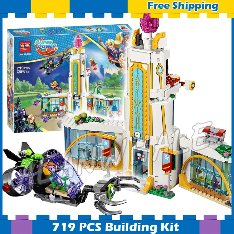 719pcs DC Girls Super Heroes High School 10618 Model Building Blocks Assemble Children Gifts Sets Movie Compatible With Lego
719pcs DC Girls Super Heroes High School 10618 Model Building Blocks Assemble Children Gifts Sets Movie Compatible With Lego