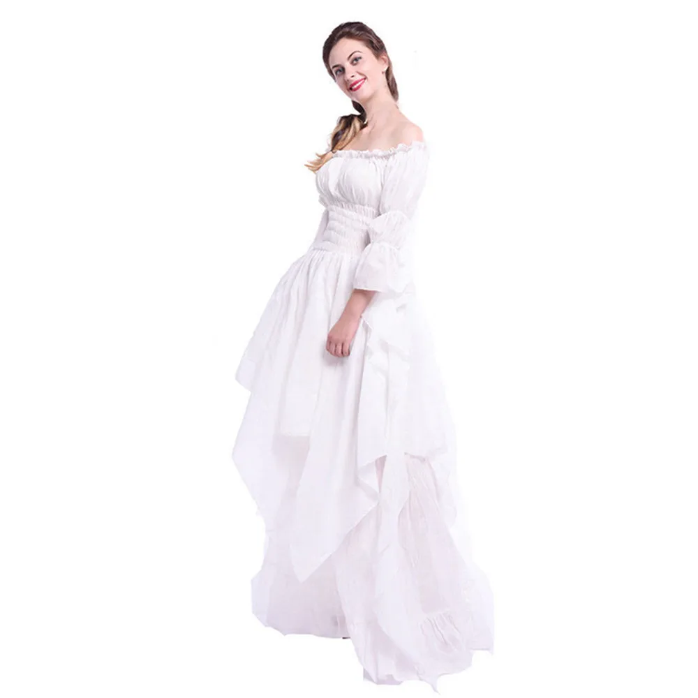 Women's christmas dress Long Sleeve Slash Neck Medieval Dress Floor Length Cosplay Dress plus size vestidos verano 2019
Women's christmas dress Long Sleeve Slash Neck Medieval Dress Floor Length Cosplay Dress plus size vestidos verano 2019