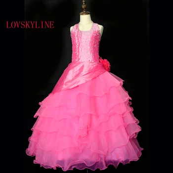 Real photo Rose red Halter Beading Sequined Crystal flower girls dresses for wedding Baby Party frocks sexy kids prom gowns
Real photo Rose red Halter Beading Sequined Crystal flower girls dresses for wedding Baby Party frocks sexy kids prom gowns