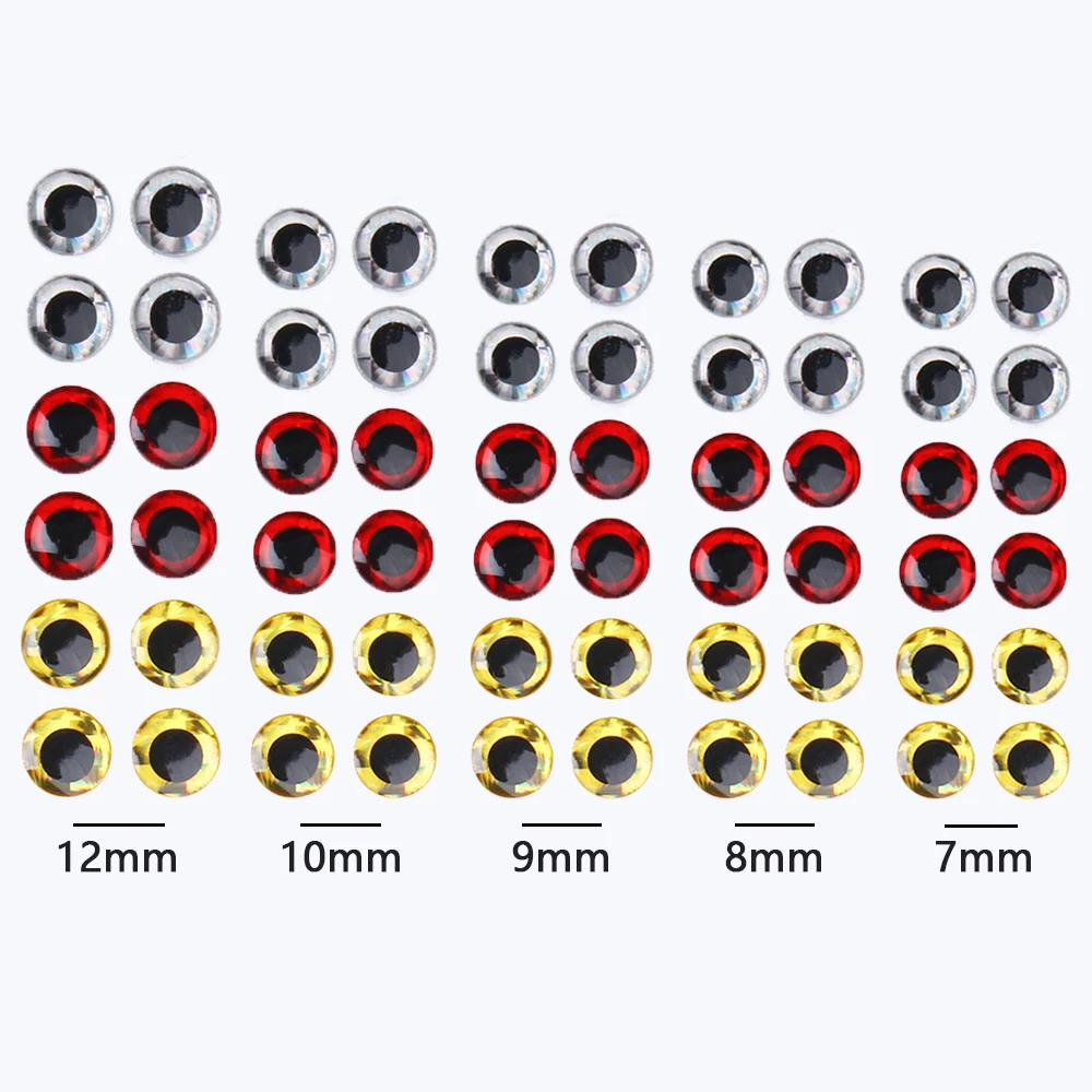 100PCS Fishing Lure Eyes 3D Fishing Accessories Glow Luminous Fly Eye Artificial Simulation Fish Eye lure 7mm/8mm/9mm/10mm/12mm
100PCS Fishing Lure Eyes 3D Fishing Accessories Glow Luminous Fly Eye Artificial Simulation Fish Eye lure 7mm/8mm/9mm/10mm/12mm