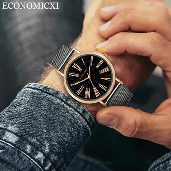 Men Luxury Business Watches Stainless Steel Mesh Belt Watch Starry Sky Roman Scale Men's Quartz Watch Clock Relogio Masculino
Men Luxury Business Watches Stainless Steel Mesh Belt Watch Starry Sky Roman Scale Men's Quartz Watch Clock Relogio Masculino