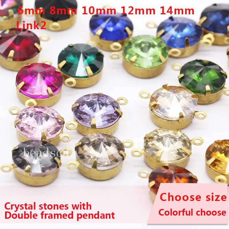 All Sizes Colors Rivoli round crystal stones crystal double Daggle Beads pendant stones diy dress jewelry accessories link2
All Sizes Colors Rivoli round crystal stones crystal double Daggle Beads pendant stones diy dress jewelry accessories link2