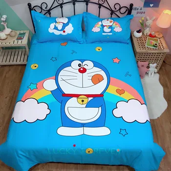 Cartoon cat 3d Bedding Set Doraemon Kid Bedroom Pure cotton quilt cover twin queen king Duvet Cover Bed Sheet blue bedclothes
Cartoon cat 3d Bedding Set Doraemon Kid Bedroom Pure cotton quilt cover twin queen king Duvet Cover Bed Sheet blue bedclothes