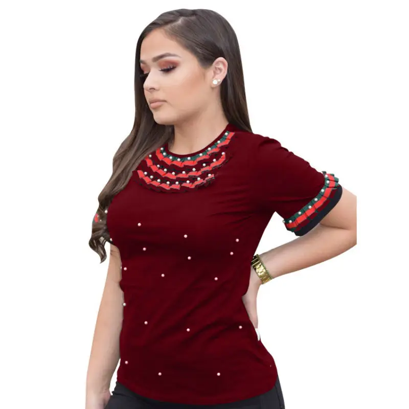 Blue/red/black Striped Designer T Shirt Womens Plus Size Fashion T Shirt Rivet Punk Long Sleeve Colorful Tshirt Woman 3 colors
Blue/red/black Striped Designer T Shirt Womens Plus Size Fashion T Shirt Rivet Punk Long Sleeve Colorful Tshirt Woman 3 colors