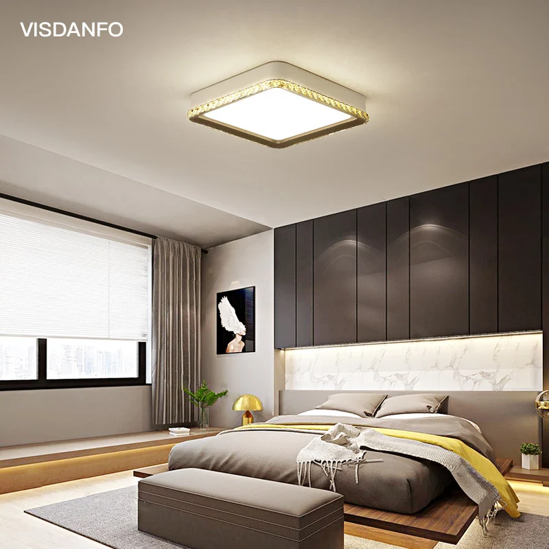 Led ceiling light bedroom light white section crystal contracted atmosphere living room lamp act the role ofing
Led ceiling light bedroom light white section crystal contracted atmosphere living room lamp act the role ofing