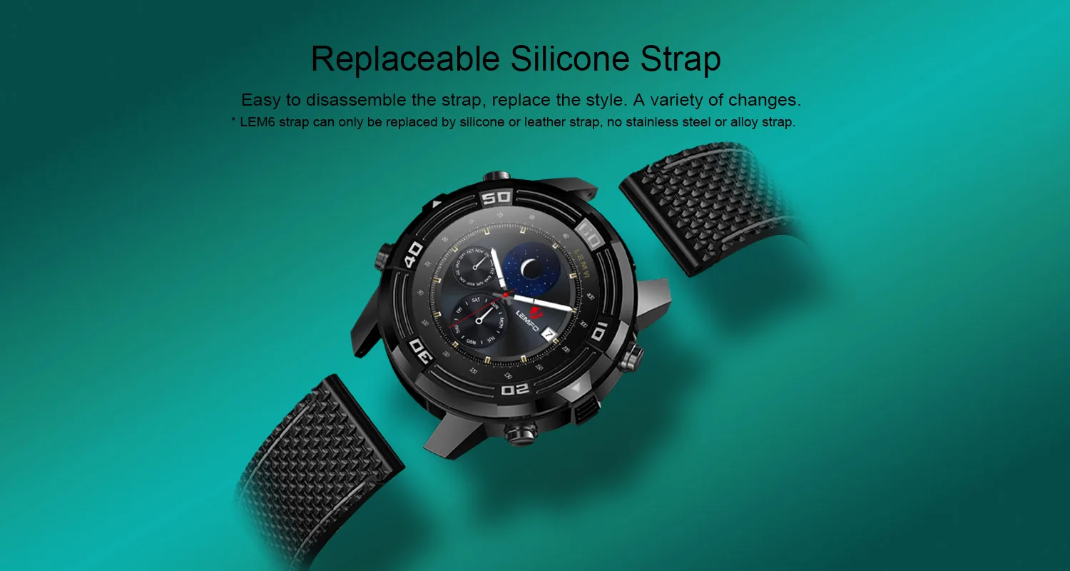LEMFO LEM6 3G Men's Android Smartwatch Phone With IP67 Waterproofness Heart Rate Monitor And GPS 5 LEMFO LEM6 3G Men's Android Smartwatch Phone With IP67 Waterproofness Heart Rate Monitor And GPS 5