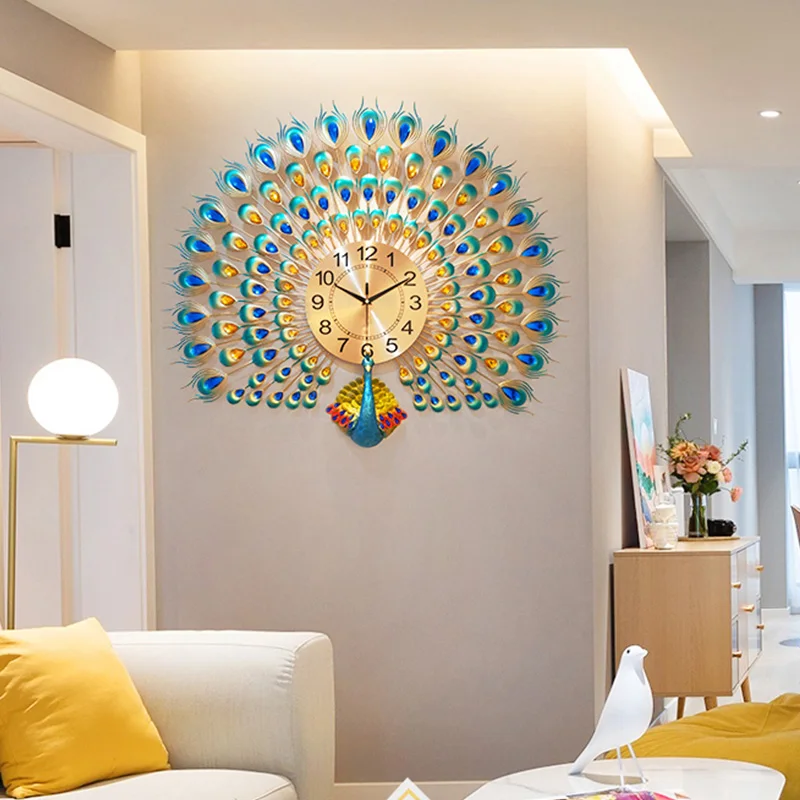 European Luxury Quartz Creative Large Wall Clock Art Golden Peacock Clocks Wall Modern Design Living Room Mute Wall Watch
European Luxury Quartz Creative Large Wall Clock Art Golden Peacock Clocks Wall Modern Design Living Room Mute Wall Watch