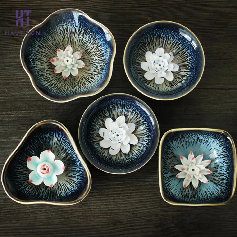 Ceramic Handmade Crafts Lotus Incense Burner Stick Incense Holder Beautiful Fambe Ceramics Arts China Style Burner Decoration
Ceramic Handmade Crafts Lotus Incense Burner Stick Incense Holder Beautiful Fambe Ceramics Arts China Style Burner Decoration