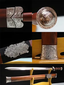 High Quality Chinese Sword Han Jian Sharp Folded Damascus Steel 8 Sides Blade Speed Iron Fittings Full Tang
High Quality Chinese Sword Han Jian Sharp Folded Damascus Steel 8 Sides Blade Speed Iron Fittings Full Tang
