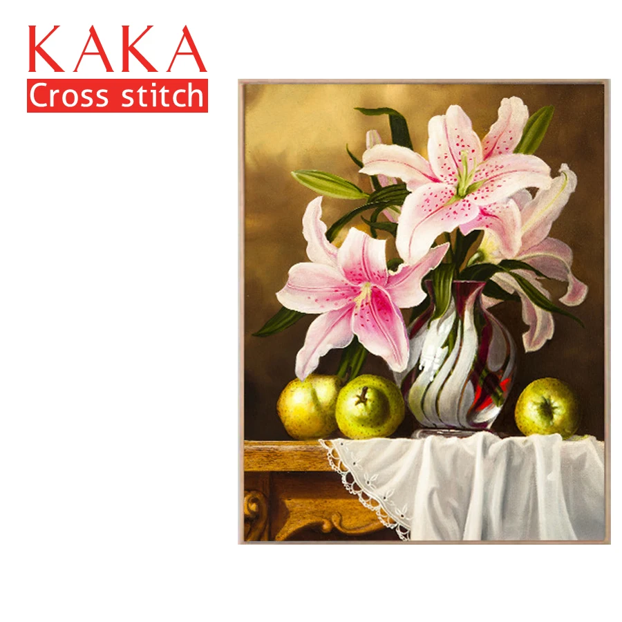 KAKA Cross stitch kits,Embroidery needlework sets with printed pattern,11CT-5D canvas for Home Decor Painting,flowers CKF0057
KAKA Cross stitch kits,Embroidery needlework sets with printed pattern,11CT-5D canvas for Home Decor Painting,flowers CKF0057