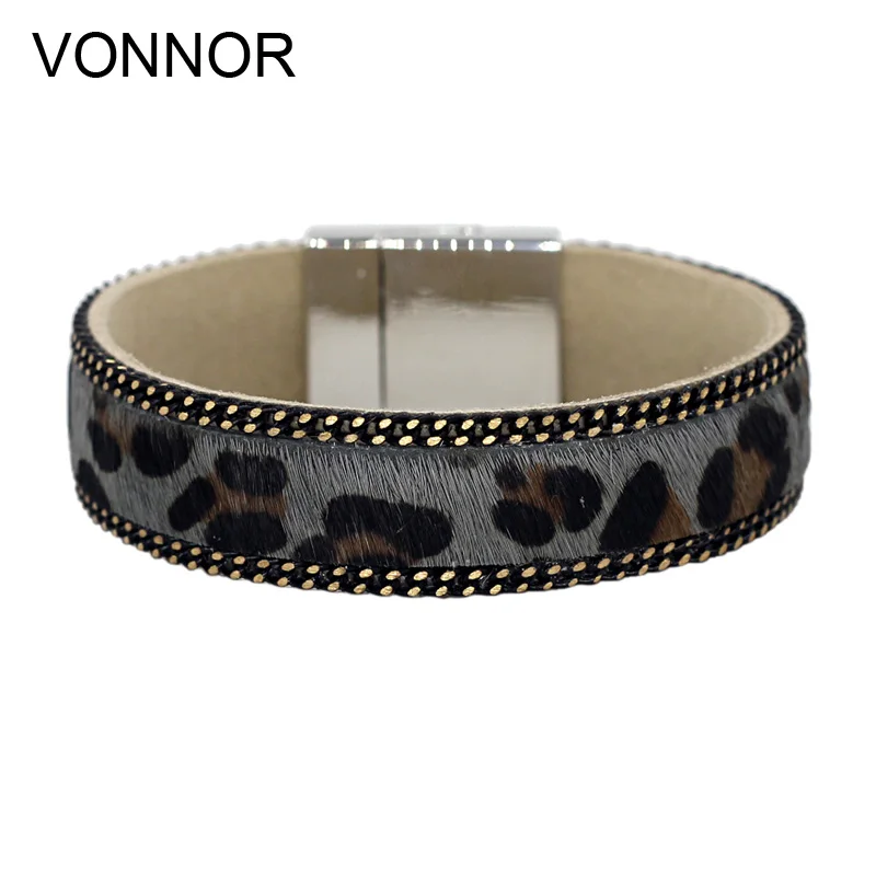 Fashion Leopard Pattern Leather bracelets & bangles with Magnet Clasp Accessories Woman's bracelets men Jewelry pulseras mujer
Fashion Leopard Pattern Leather bracelets & bangles with Magnet Clasp Accessories Woman's bracelets men Jewelry pulseras mujer