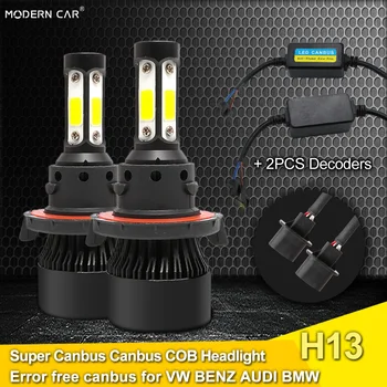 Modern Car Universal Hi/Lo H13 Led Headlight Bulbs Full 60W 6500K White 4Sided Cob 12V 24V LED Error Free Canbus Headlight Bulb
Modern Car Universal Hi/Lo H13 Led Headlight Bulbs Full 60W 6500K White 4Sided Cob 12V 24V LED Error Free Canbus Headlight Bulb