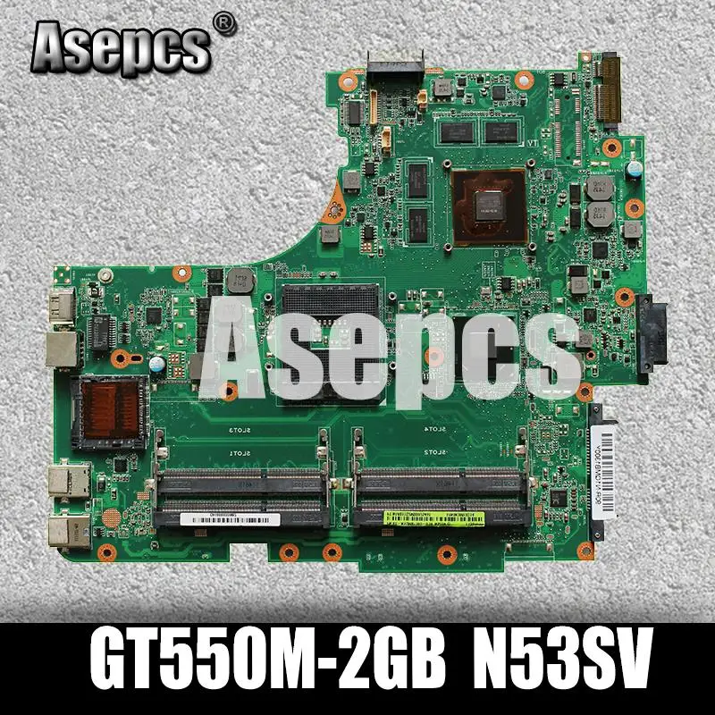 Asepcs N53SV Laptop motherboard for ASUS N53SV N53SN N53SM N53S N53 Test original mainboard GT550M-2GB
Asepcs N53SV Laptop motherboard for ASUS N53SV N53SN N53SM N53S N53 Test original mainboard GT550M-2GB