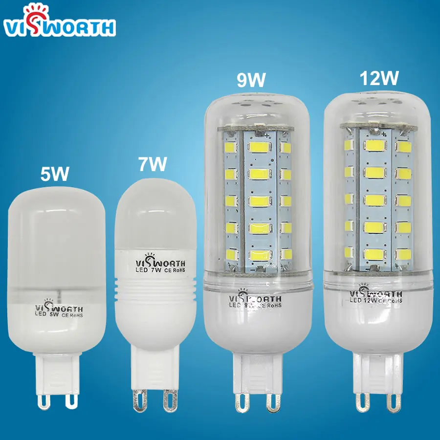 G9 LED Lamp 360 Degree LED Bulb Warm Cold White SMD2835 SMD3014 SMD5730 LED Light 5W 7W LED Spotlight Lamps 9W 12W Corn Light
G9 LED Lamp 360 Degree LED Bulb Warm Cold White SMD2835 SMD3014 SMD5730 LED Light 5W 7W LED Spotlight Lamps 9W 12W Corn Light