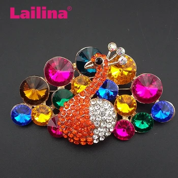 50pcs/lot 65mm Multicolored Acrylic Tail and Rhinestone Body Plated Gold Peacock Brooch Pin
50pcs/lot 65mm Multicolored Acrylic Tail and Rhinestone Body Plated Gold Peacock Brooch Pin