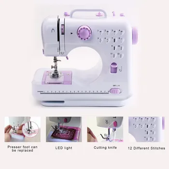 Electrical Mini Sewing Machine Double Speed 12 Stitches Multi-function Sewing Machine Double-line Crafting Mending Machine
Electrical Mini Sewing Machine Double Speed 12 Stitches Multi-function Sewing Machine Double-line Crafting Mending Machine