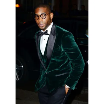 Fashion bride green velvet tip Lapel men suit Dress custom made male tuxedo groom groomsman smoking jacket wedding mens suits
Fashion bride green velvet tip Lapel men suit Dress custom made male tuxedo groom groomsman smoking jacket wedding mens suits