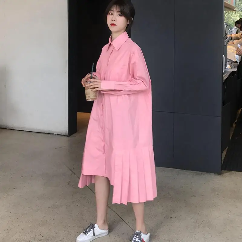 GETSRING Women Dress White Dress Cotton Long Sleeve Pleated Irregular Loose Long Dresses All Match Bottoming Dresses Spring 2019
GETSRING Women Dress White Dress Cotton Long Sleeve Pleated Irregular Loose Long Dresses All Match Bottoming Dresses Spring 2019