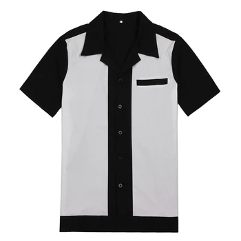 1950s Rockabilly Shirt Men Western Cowboy Short Sleeve Shirts Colorblock Pocket Punk Rave Uniforms Rolling Rock Shirt Male S-XL
1950s Rockabilly Shirt Men Western Cowboy Short Sleeve Shirts Colorblock Pocket Punk Rave Uniforms Rolling Rock Shirt Male S-XL