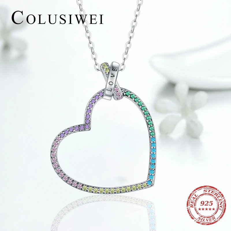 COLUSIWEI 925 Sterling Silver Fantastic Heart Pendant for Women Fine Jewelry Colorful cubic zirconia Love Pendants Necklace Gift
COLUSIWEI 925 Sterling Silver Fantastic Heart Pendant for Women Fine Jewelry Colorful cubic zirconia Love Pendants Necklace Gift