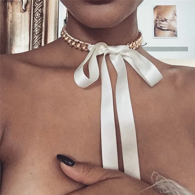 Red/Black/White Bow Ribbon Short Chain Choker Tie Chocker Long Necklace For Women Sexy Gothic Party Jewelry
Red/Black/White Bow Ribbon Short Chain Choker Tie Chocker Long Necklace For Women Sexy Gothic Party Jewelry