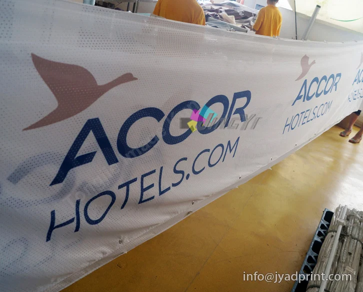 200X100CM, 2pcs, Full Color Heat Transfer Printing Quality Polyester Fabirc Fence Mesh Hanging Banner
200X100CM, 2pcs, Full Color Heat Transfer Printing Quality Polyester Fabirc Fence Mesh Hanging Banner