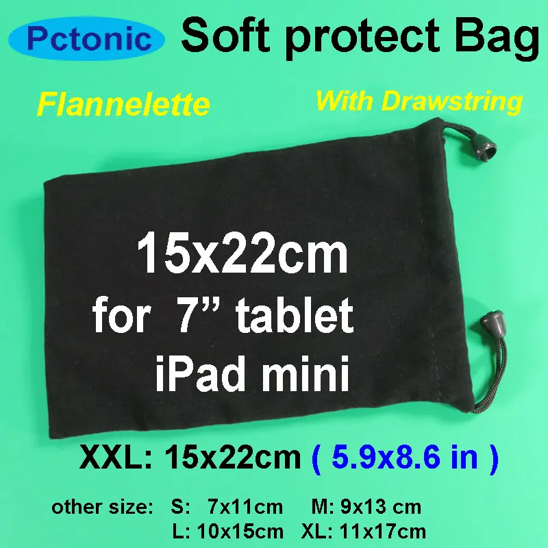 PCTONIC Soft Cloth storage bag with drawstring for iphone mini 7 inch tablet protect Flannelette Pouch Case for headset 15x20cm
PCTONIC Soft Cloth storage bag with drawstring for iphone mini 7 inch tablet protect Flannelette Pouch Case for headset 15x20cm