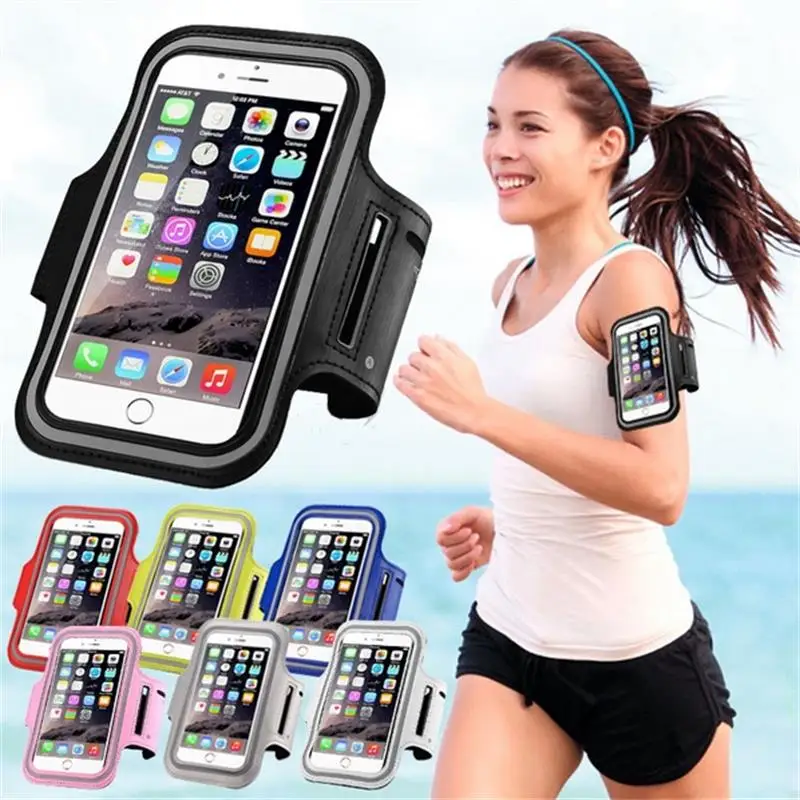 

Waterproof Gym Sports Running Armband for iPhone 8 7 6 6s 8 Plus Phone Case Cover Holder Armbands Case for iPhone X XR XS 5.5"