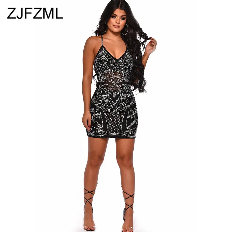 Spaghetti Strap Elegant Pencil Dresses Women Shiny Rhinestones Sleeveless Bodycon Dress Summer V Neck Open Back Club Party Dress
Spaghetti Strap Elegant Pencil Dresses Women Shiny Rhinestones Sleeveless Bodycon Dress Summer V Neck Open Back Club Party Dress