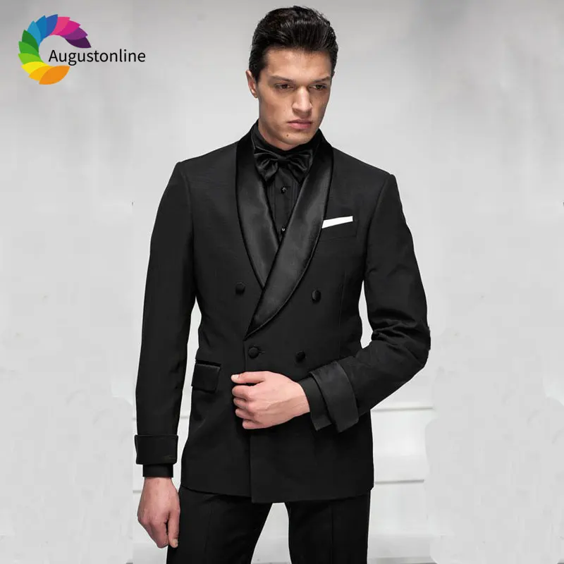 Double Breasted Groom Tuxedo Black Shawl Lapel Slim Fit Men Wedding Suits Formal Costume Homme Best Man Blazer Jacket 2 Piece
Double Breasted Groom Tuxedo Black Shawl Lapel Slim Fit Men Wedding Suits Formal Costume Homme Best Man Blazer Jacket 2 Piece